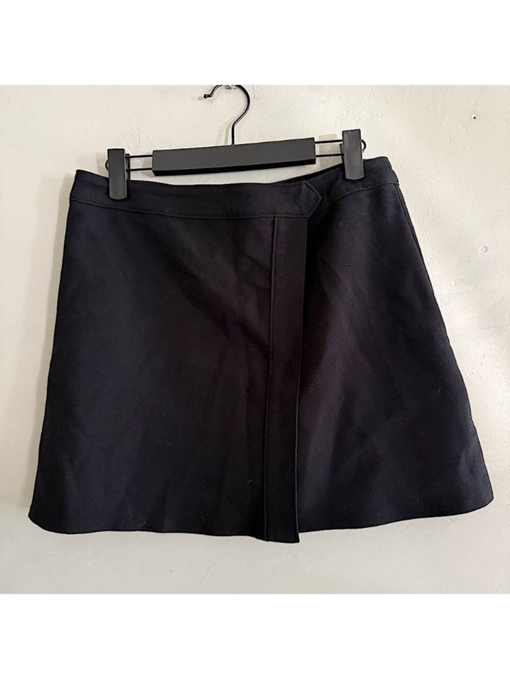 Black Wrap Mini Skirt